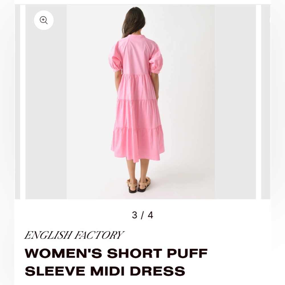 English Factory Pink Tiered Midi Dress - Picture 4 of 11
